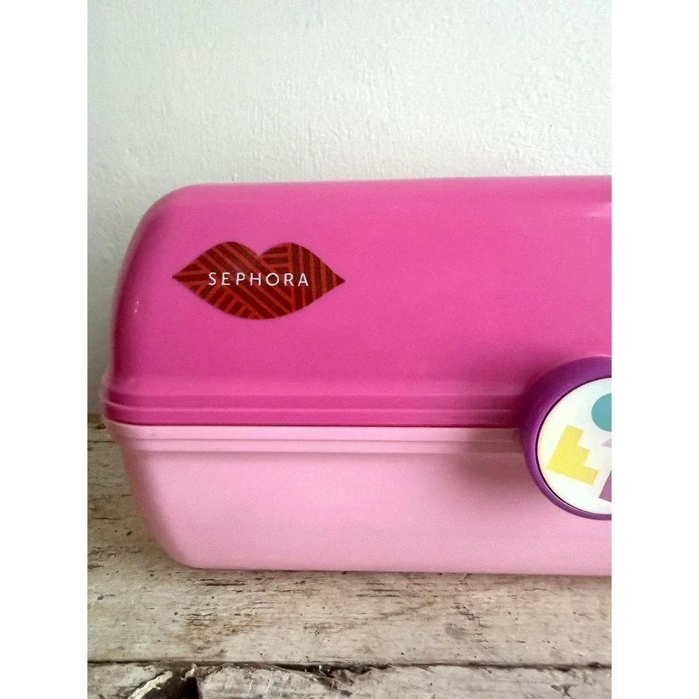 Limited Edition Sephora Caboodle Pink Makeup Case Organizer Vintage Cosmetic Box